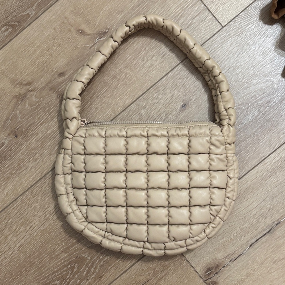 Elegant Tan Quilted Women's Bag